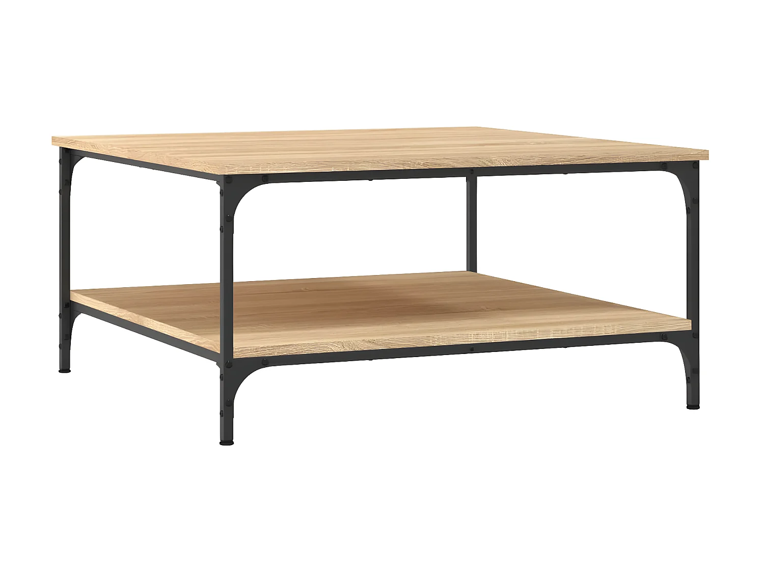 Table basse chêne sonoma 80x80x40 cm bois d'ingénierie OFR47339 BonneVie Meuble