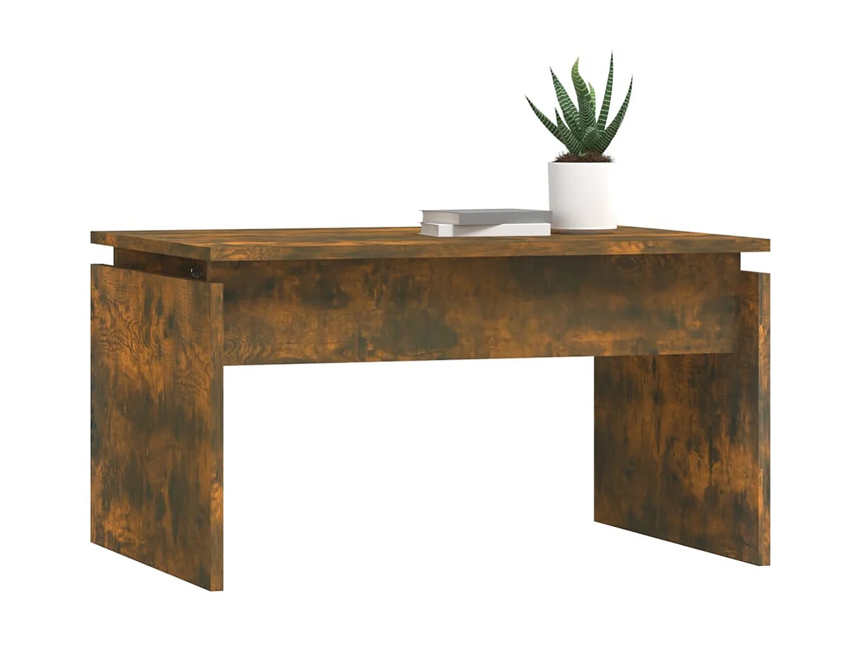 Table basse Chêne fumé 68x50x38 cm Bois d'ingénierie OFR93469 BonneVie Meuble