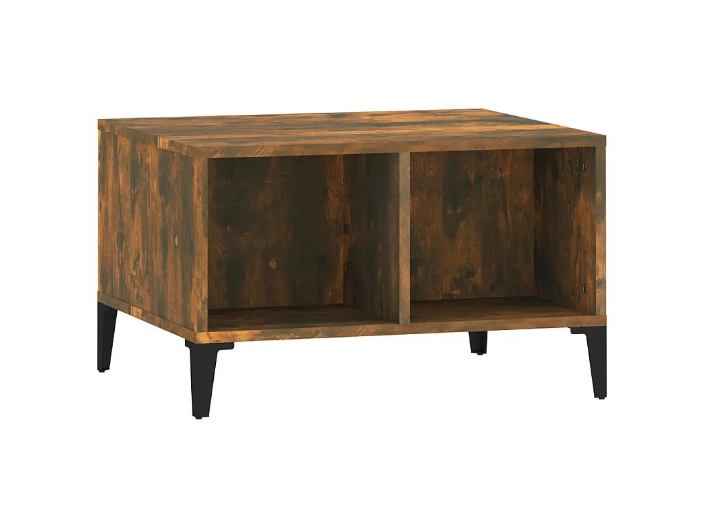 Mesa de centro 60x50x36,5 cm derivados madeira carvalho fumado PT195946