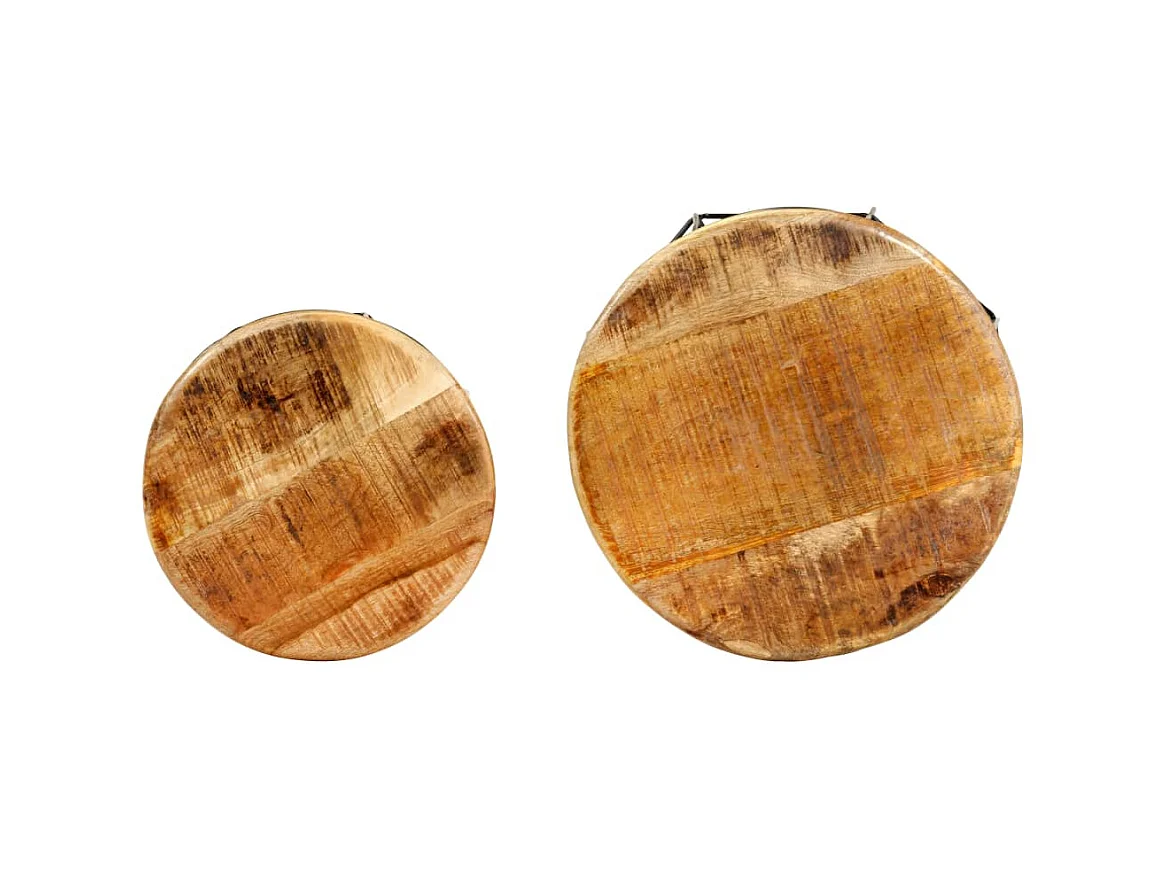 Tables basses 2 pcs Bois solide de manguier OFR60656 BonneVie Meuble