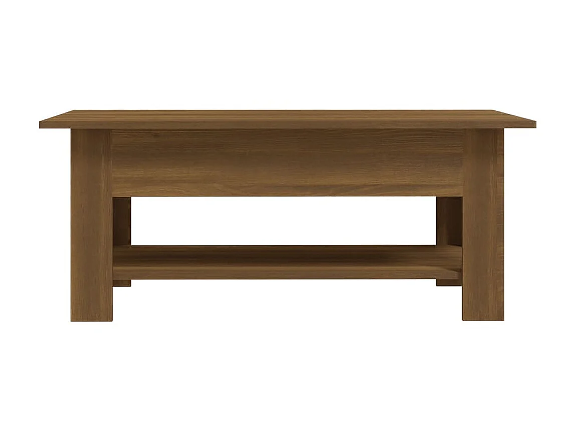 Table basse Chêne marron 102x55x42 cm Aggloméré OFR36753 BonneVie Meuble