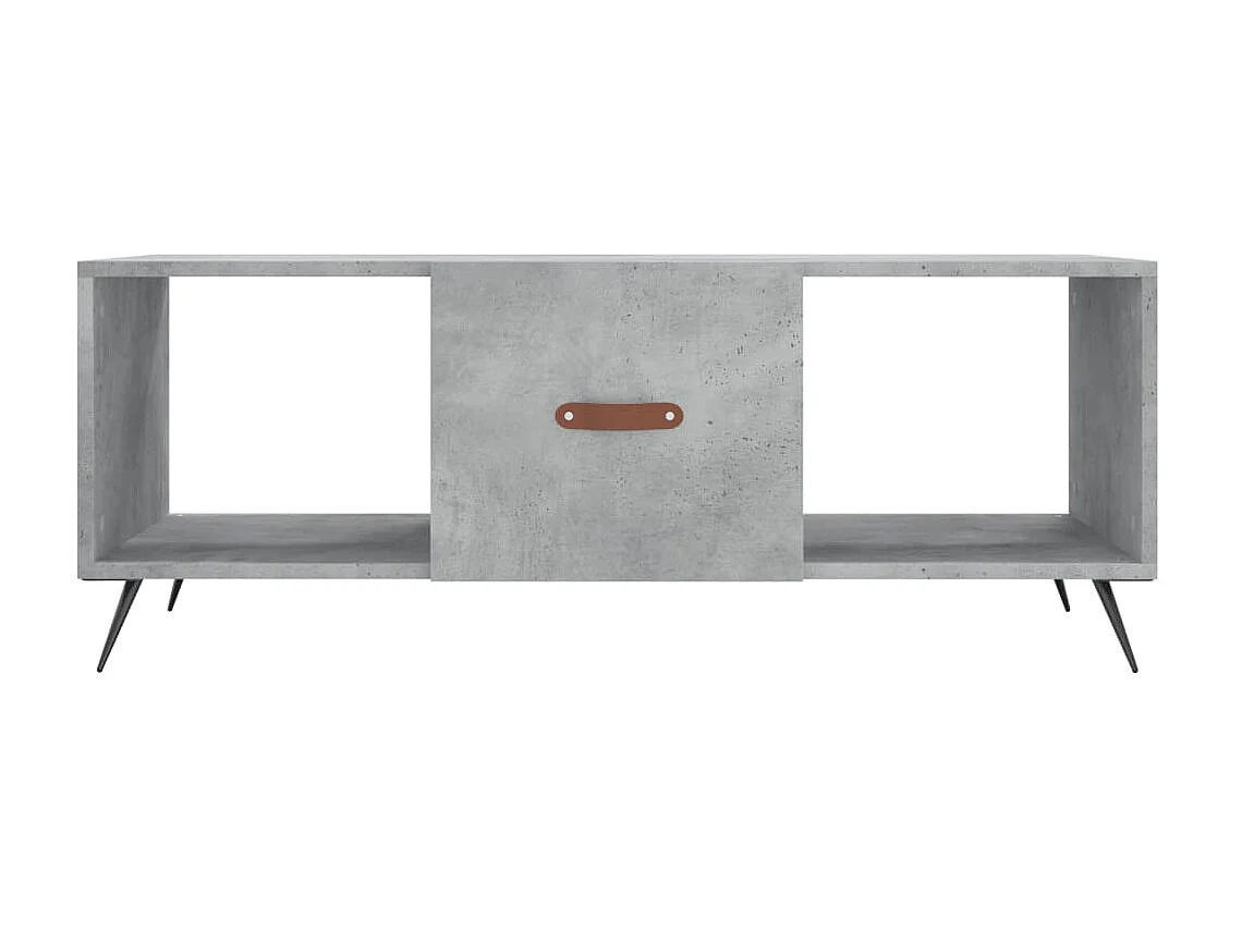 Table basse gris béton 102x50x40 cm bois d'ingénierie OFR96136 BonneVie Meuble