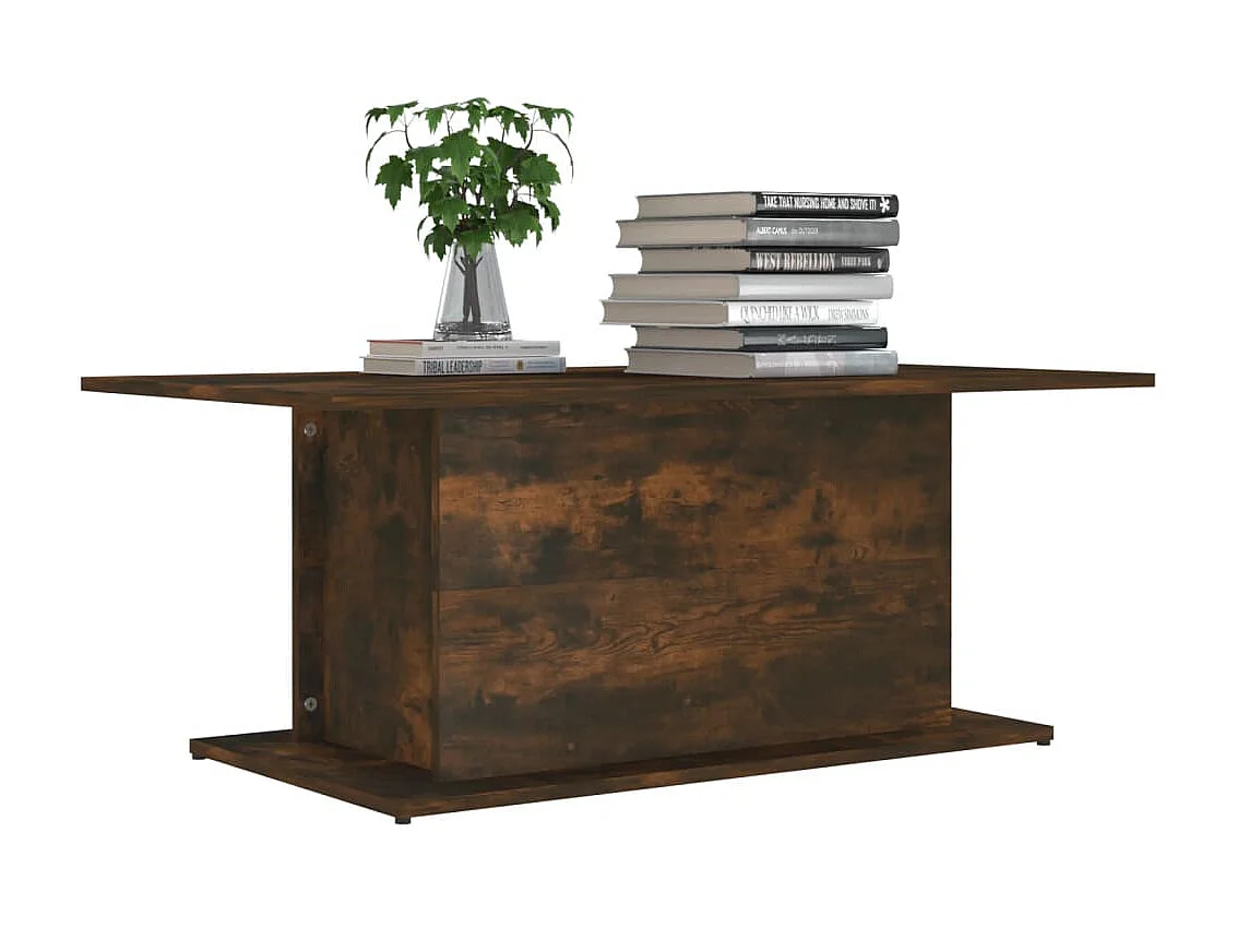 Salontafel 102x55,5x40 cm bewerkt hout gerookt eikenkleurig NL55899