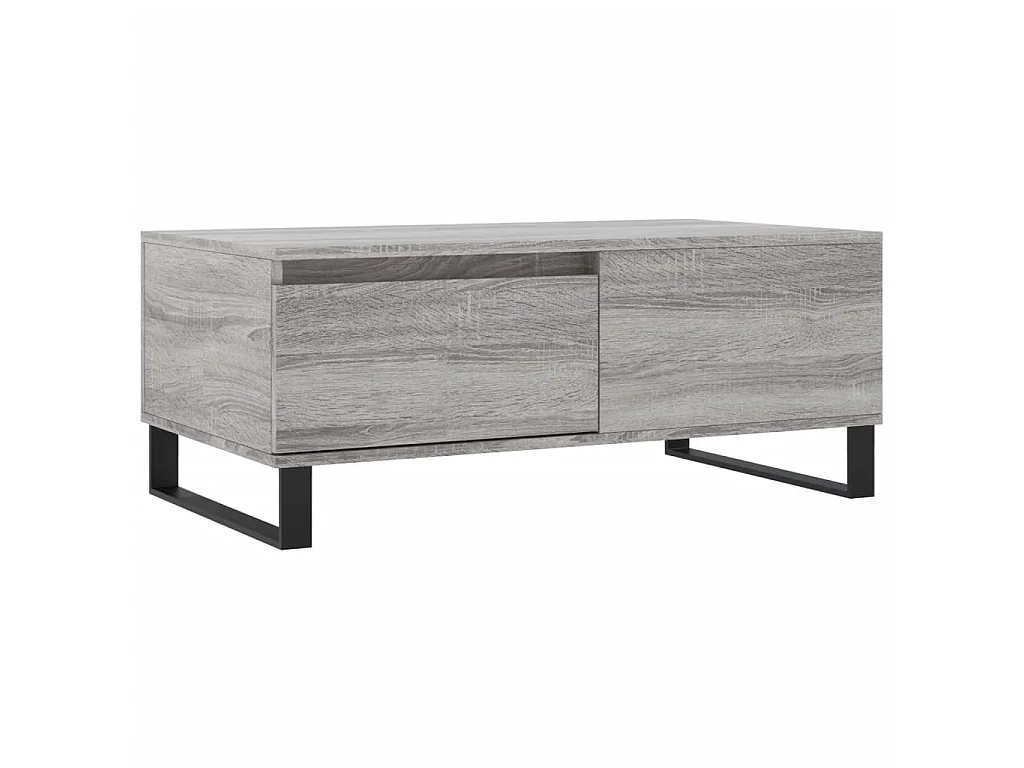 Table basse Sonoma gris 90x50x36,5 cm Bois d'ingénierie OFR88594 BonneVie Meuble