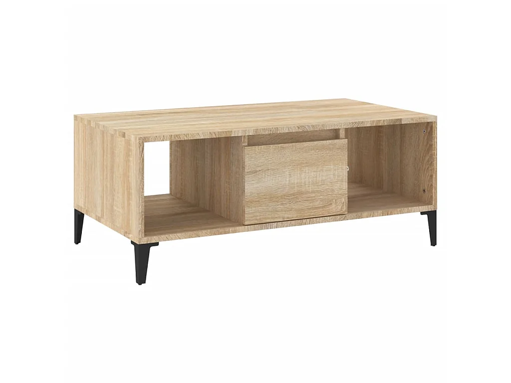 Table basse Chêne sonoma 90x50x36,5 cm Bois d'ingénierie OFR38320 BonneVie Meuble