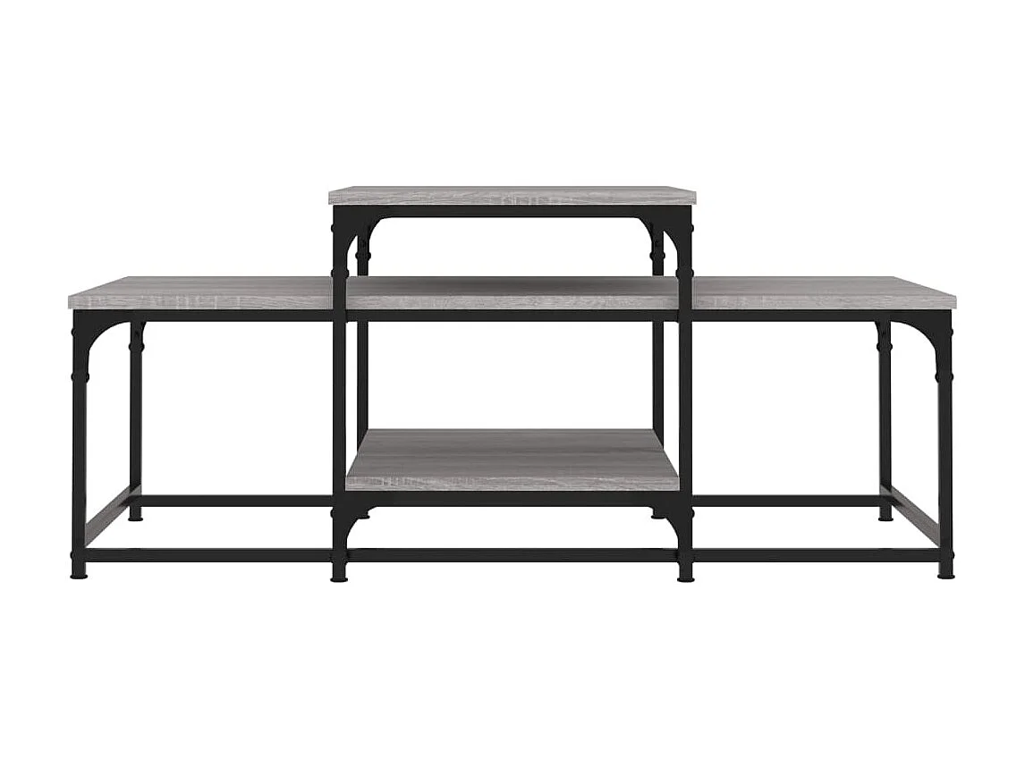 Table basse sonoma gris 102x60x45 cm bois d'ingénierie OFR83365 BonneVie Meuble