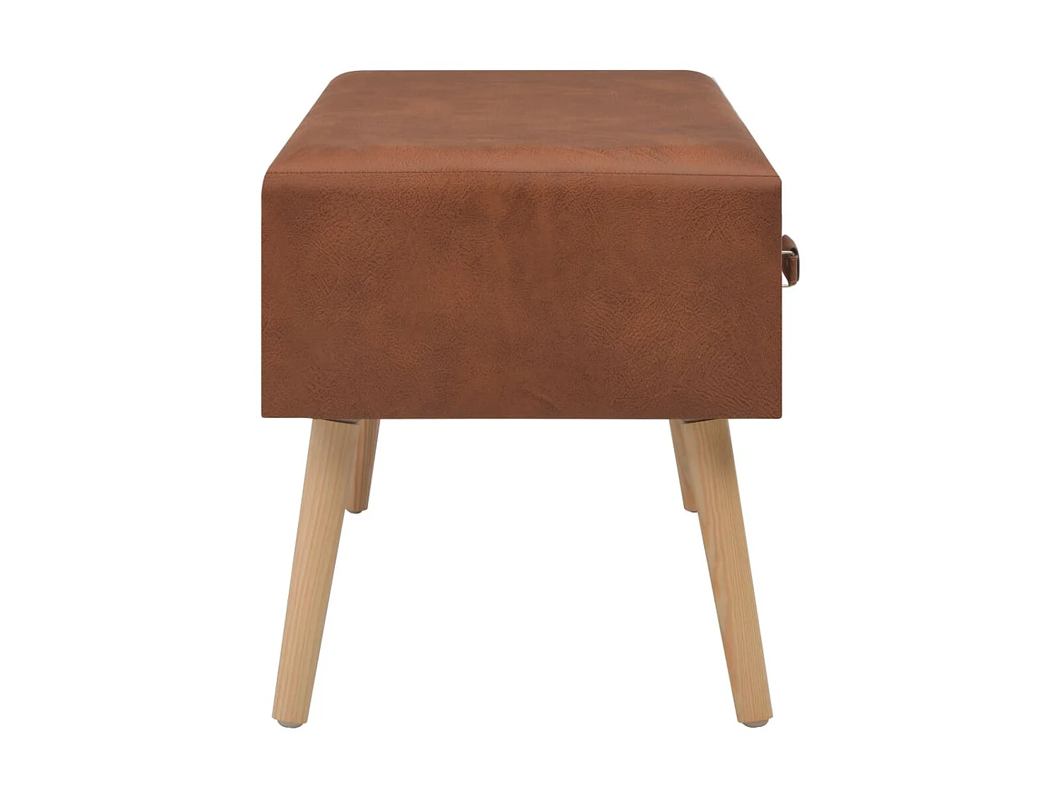 Table basse Marron 80x40x46 cm Similicuir OFR26032 BonneVie Meuble