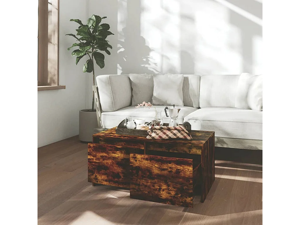 Mesa de centro 90x50x41,5 aglomerado cor carvalho fumado PT135420