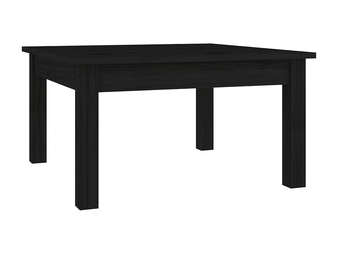Mesa de centro 55x55x30 cm pinho maciço preto PT699250
