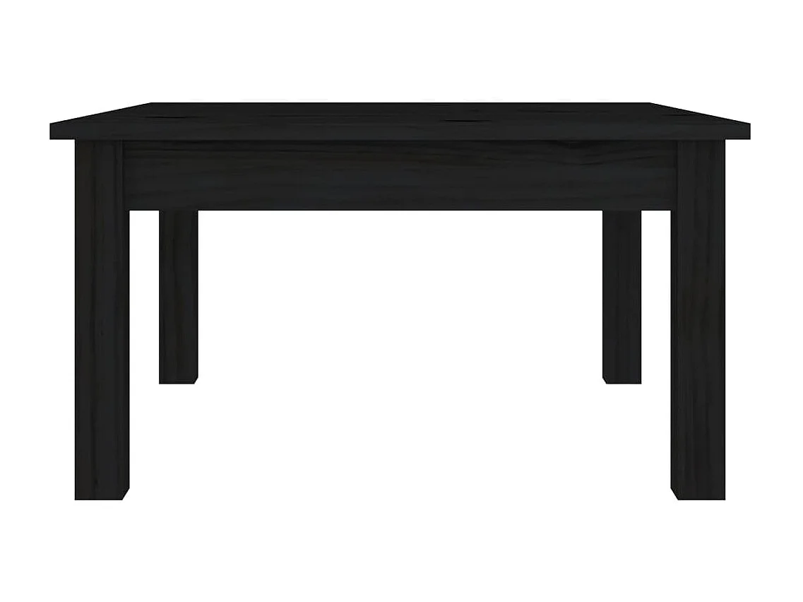Mesa de centro 55x55x30 cm pinho maciço preto PT699250