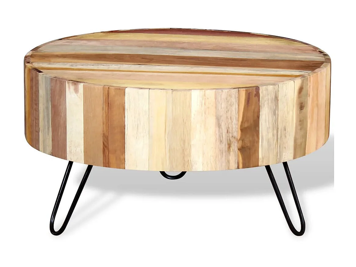 Table basse Bois de récupération massif OFR72819 BonneVie Meuble