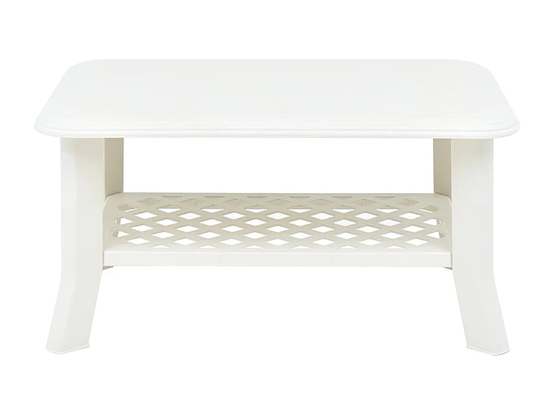 Mesa de centro 90x60x46 cm plástico branco PT816490