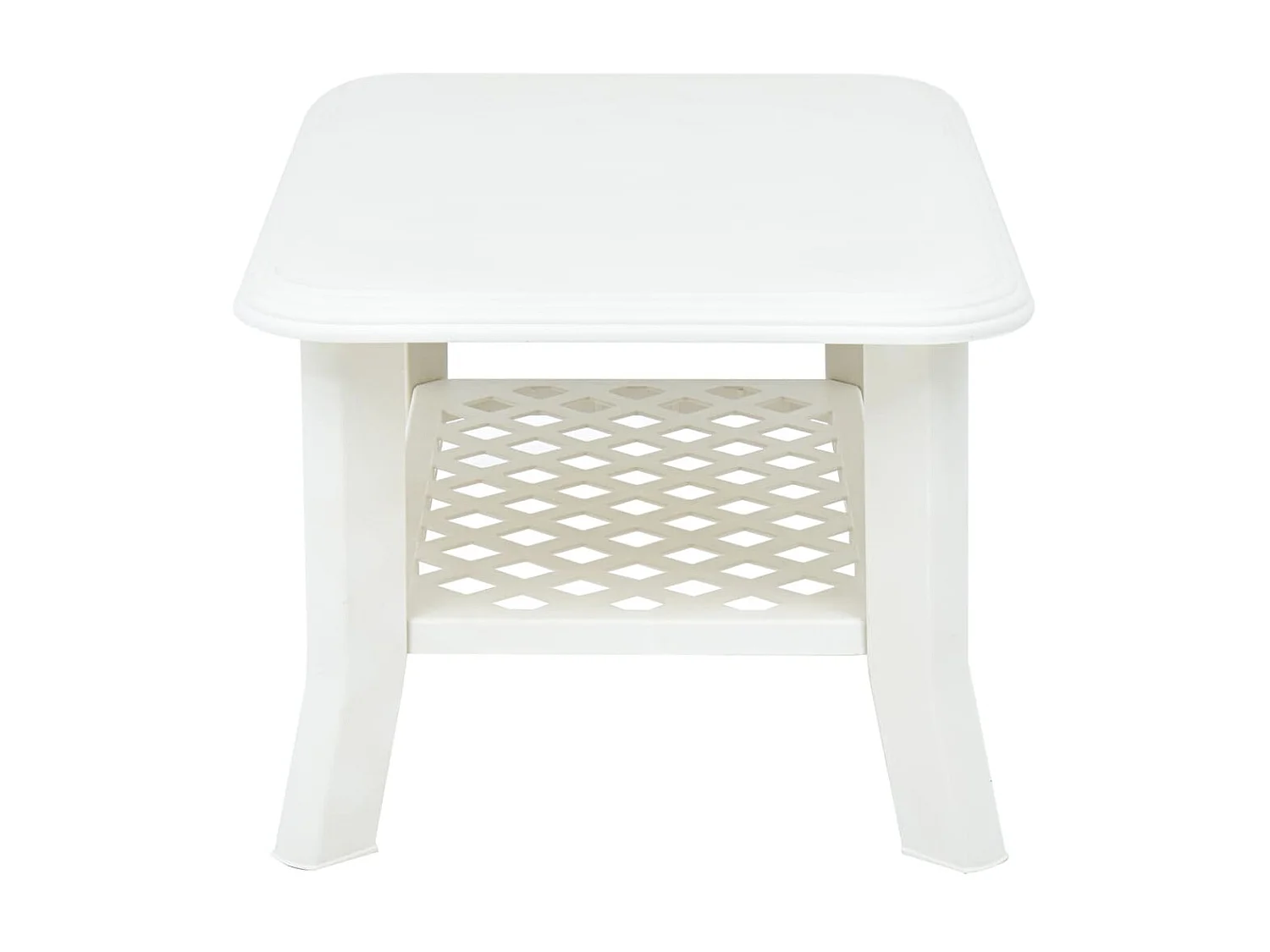 Table basse Blanc 90 x 60 x 46 cm Plastique OFR19609 BonneVie Meuble
