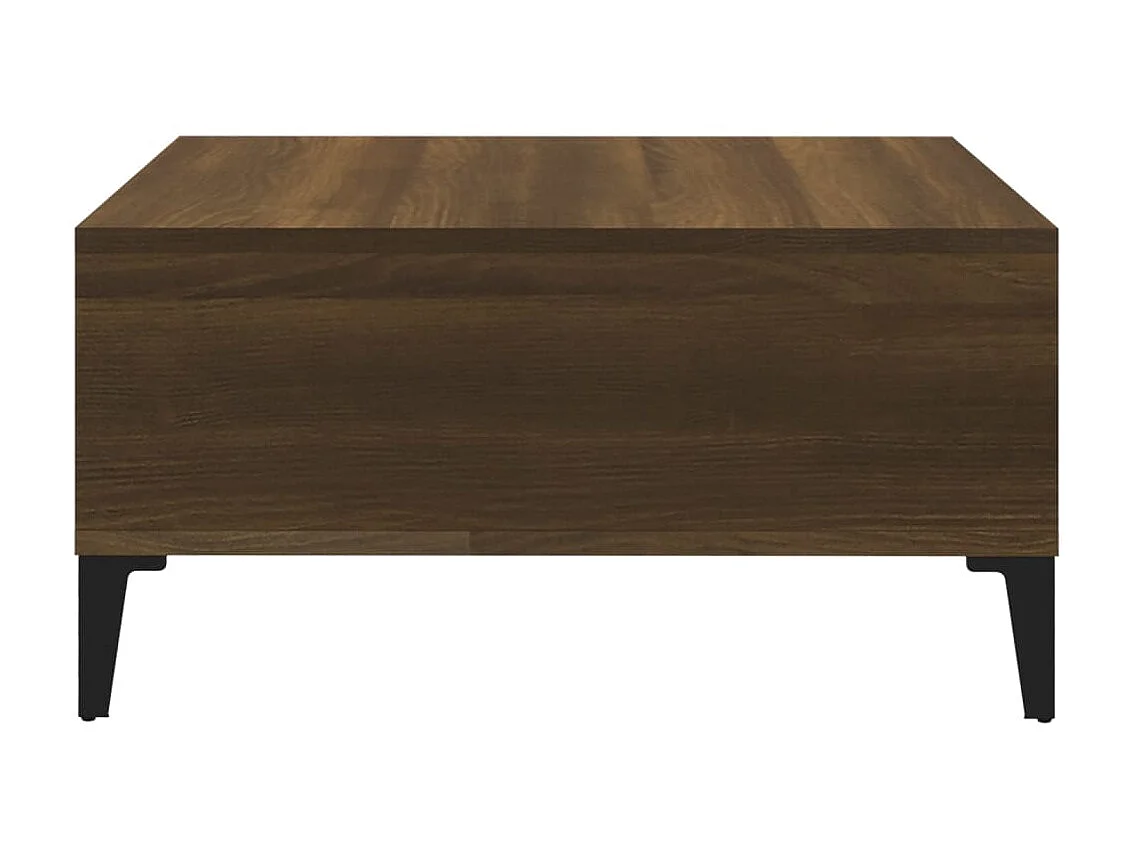Table basse Chêne marron 60x60x30 cm Aggloméré OFR98576 BonneVie Meuble
