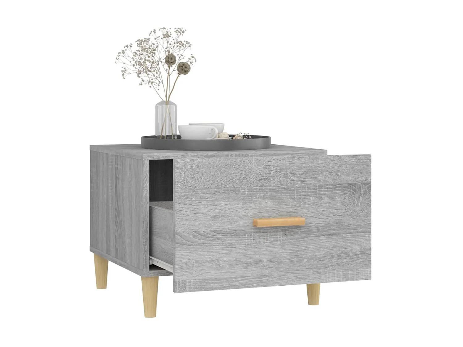 Mesa de centro 50x50x40 cm derivados de madeira cinzento sonoma PT141865