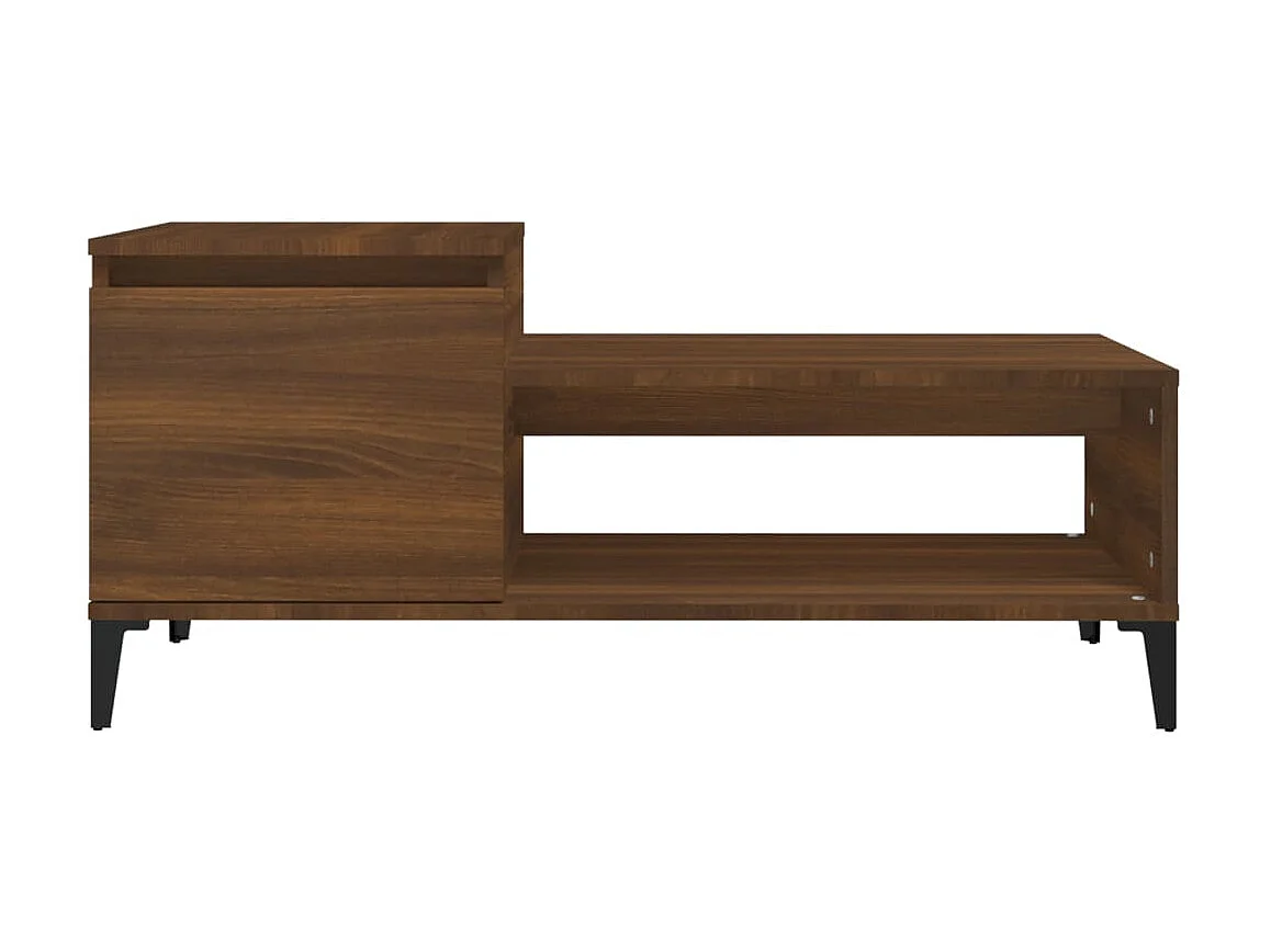 Mesa de centro 100x50x45 cm derivados madeira carvalho castanho PT362142