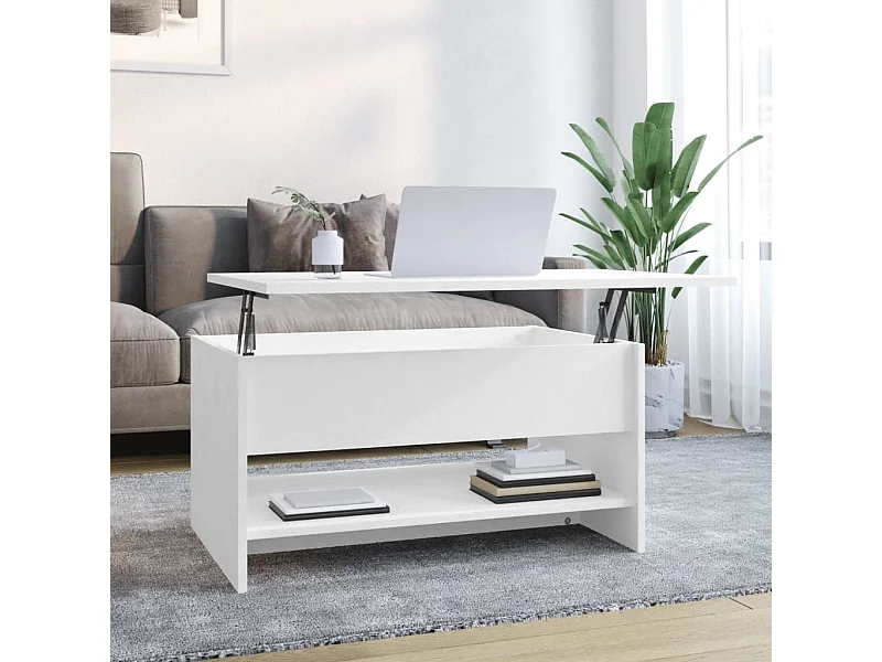 Mesa de centro 80x50x40 cm derivados de madeira branco PT303223