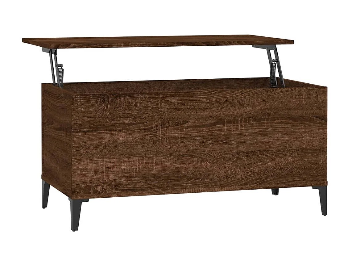 Salontafel 90x44,5x45 cm bewerkt hout bruin eikenkleur NL58675