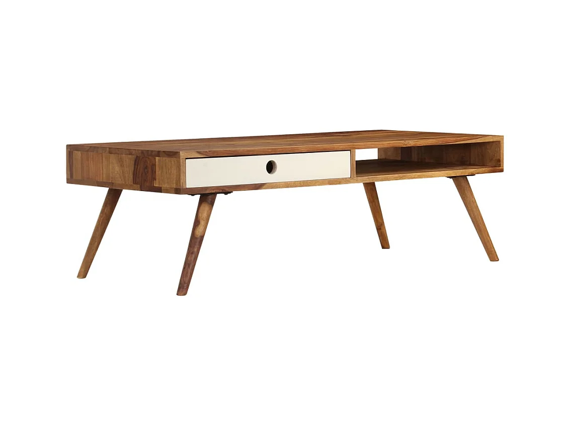 Table basse 110 x 50 x 35 cm Bois de Sesham massif OFR94651 BonneVie Meuble
