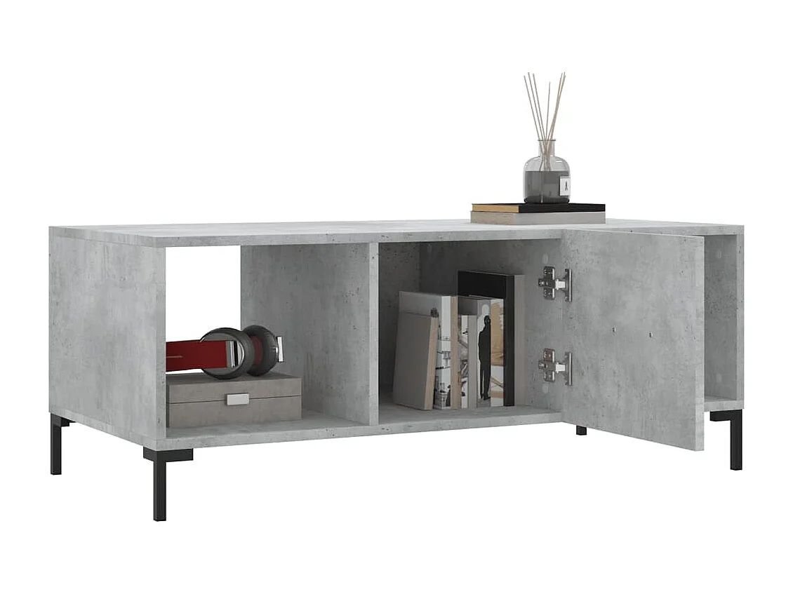 Salontafel 102x50x40 cm bewerkt hout betongrijs NL78130