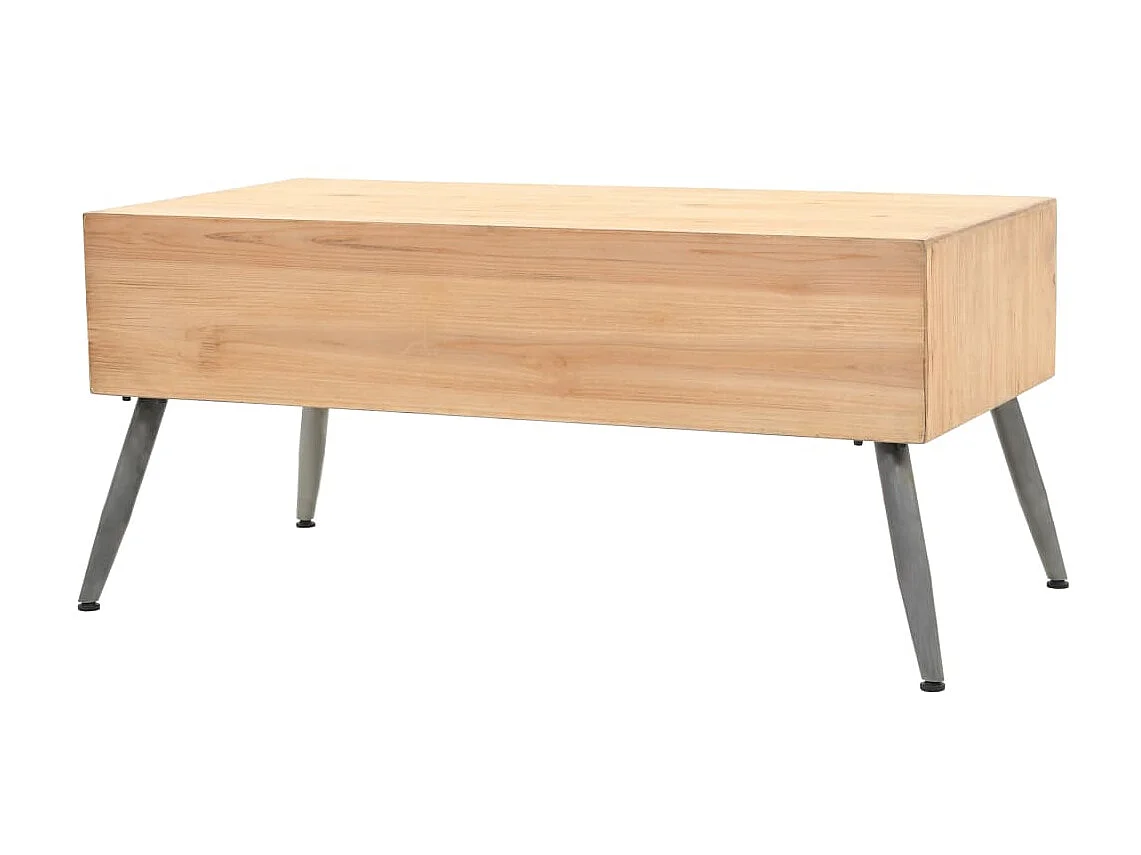 Table basse Bois massif de sapin 115 x 55 x 50 cm OFR55783 BonneVie Meuble