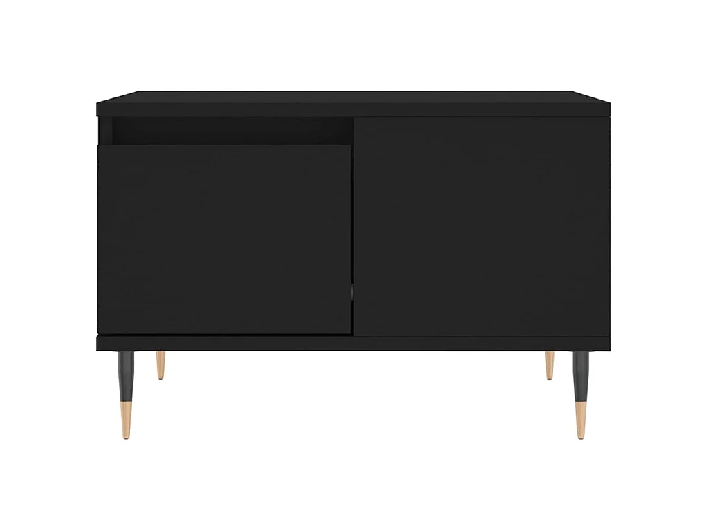 Mesa de centro madera contrachapada negro 55x55x36,5 cm ES21196