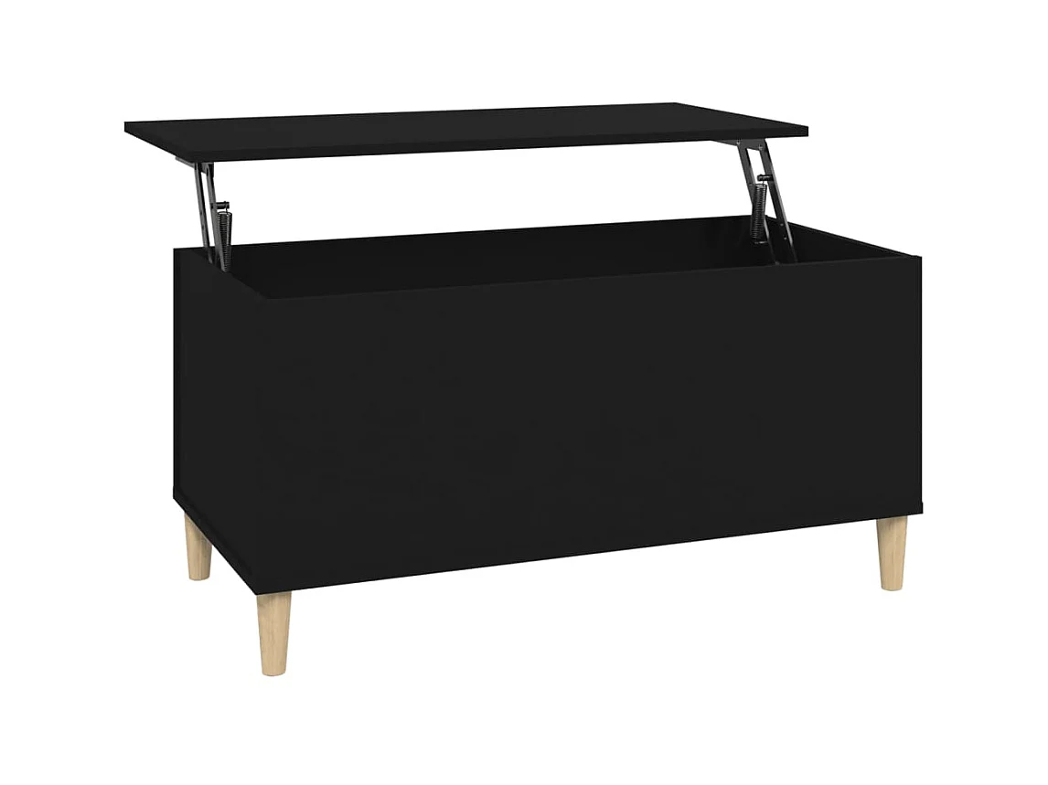 Table basse relevable Noir 90x44,5x45 cm Bois d'ingénierie OFR16959 BonneVie Meuble