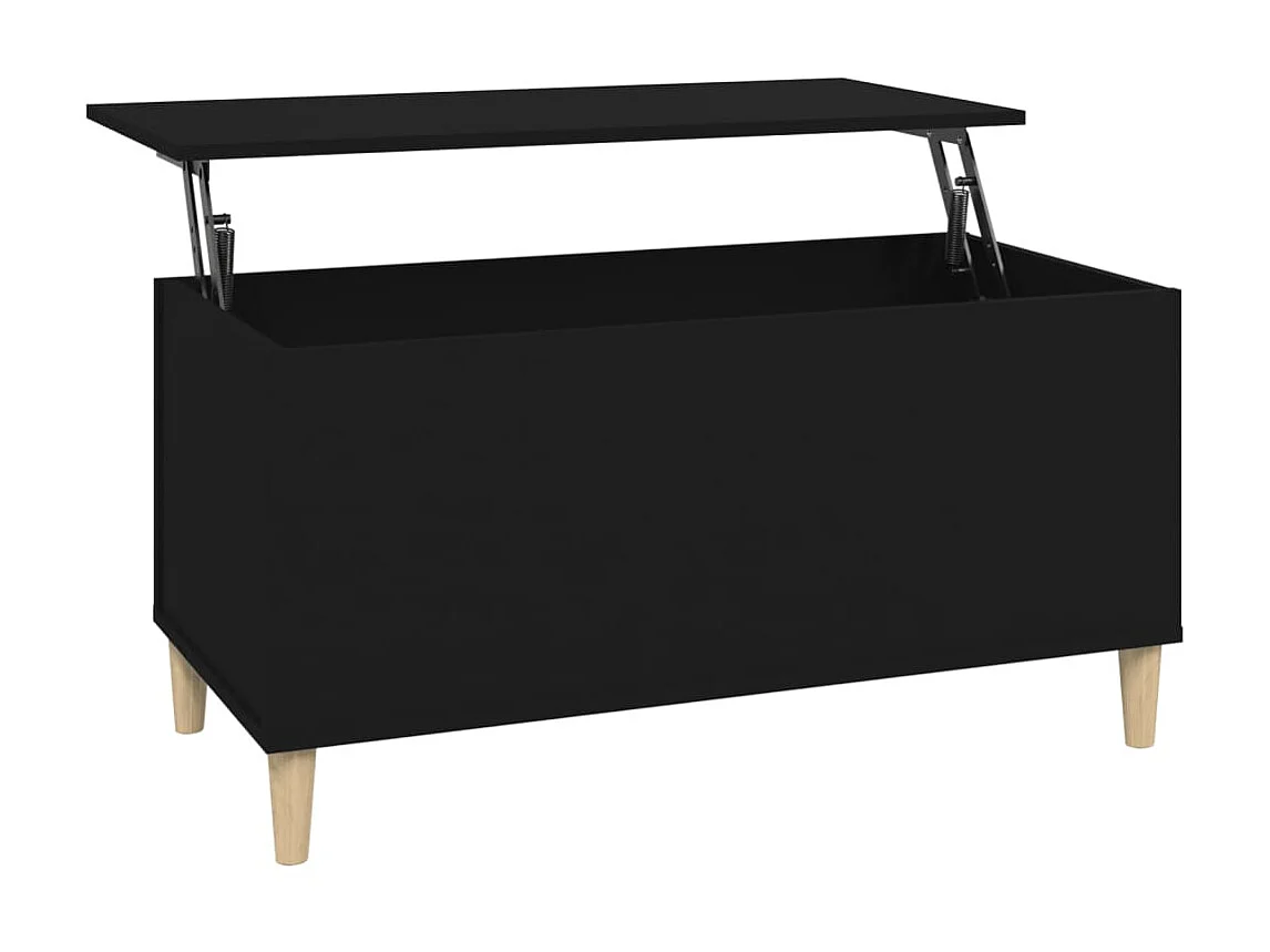 Table basse relevable Noir 90x44,5x45 cm Bois d'ingénierie OFR16959 BonneVie Meuble