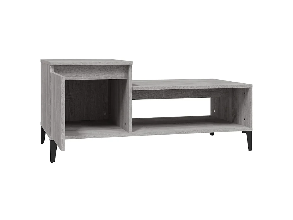 Table basse Sonoma gris 100x50x45 cm Bois d'ingénierie OFR75966 BonneVie Meuble