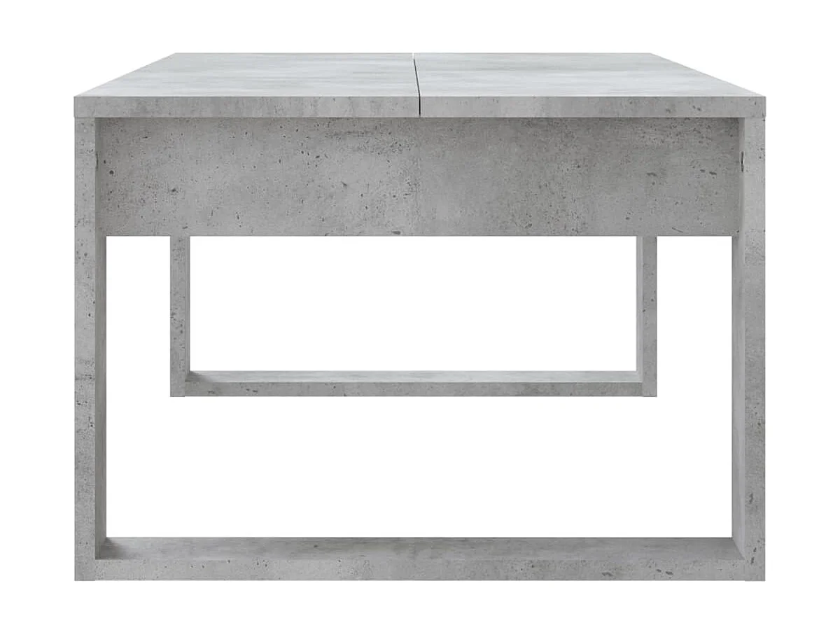 Table basse gris béton 102x50x35 cm bois d'ingénierie OFR39394 BonneVie Meuble