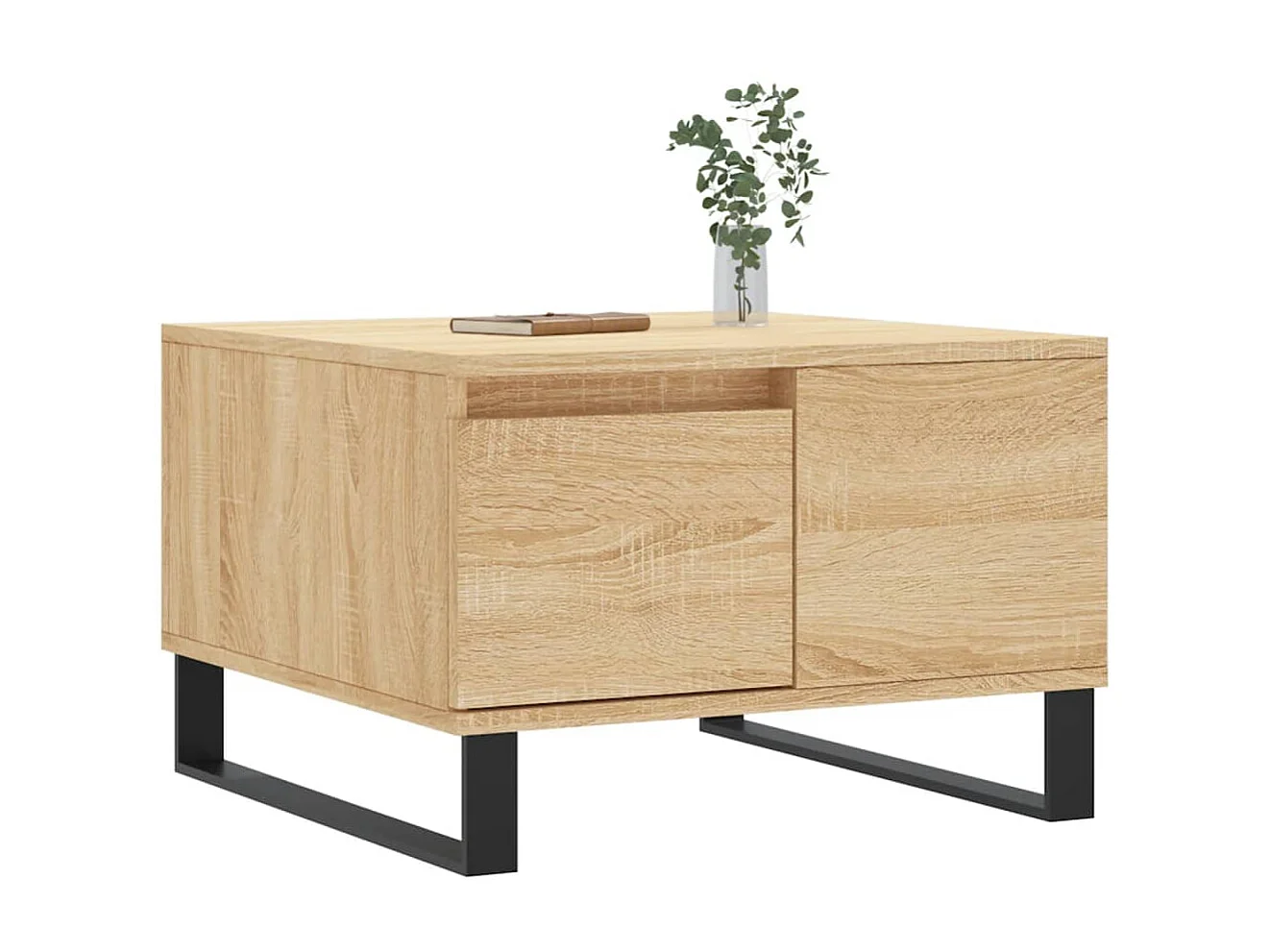 Table basse chêne sonoma 55x55x36,5 cm bois d'ingénierie OFR69254 BonneVie Meuble