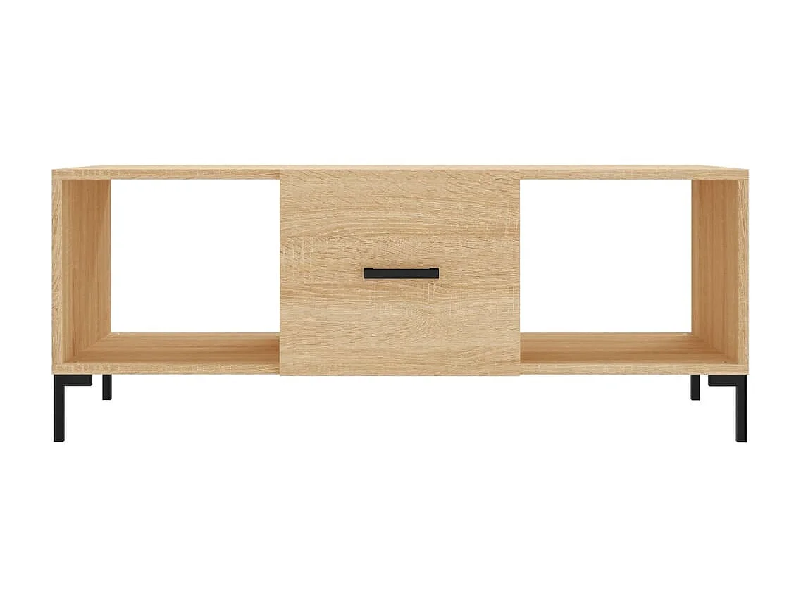 Table basse chêne sonoma 102x50x40 cm bois d'ingénierie OFR56347 BonneVie Meuble