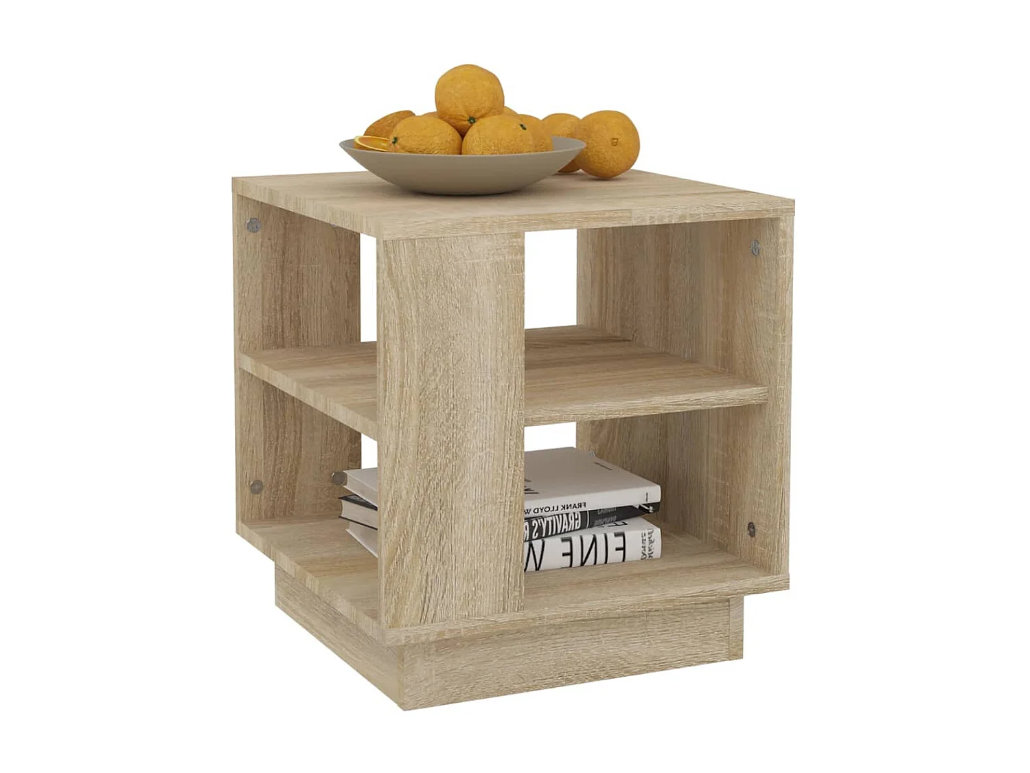 Mesa de centro madera contrachapada roble Sonoma 40x40x43 cm ES80051