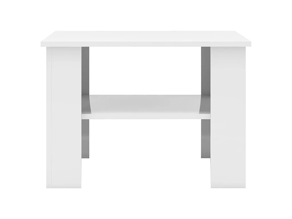 Mesa de centro 60x60x42 cm contraplacado branco brilhante PT546924