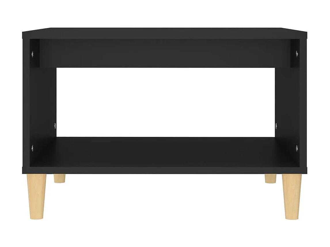 Mesa de centro madera contrachapada negro 60x50x40 cm ES55391