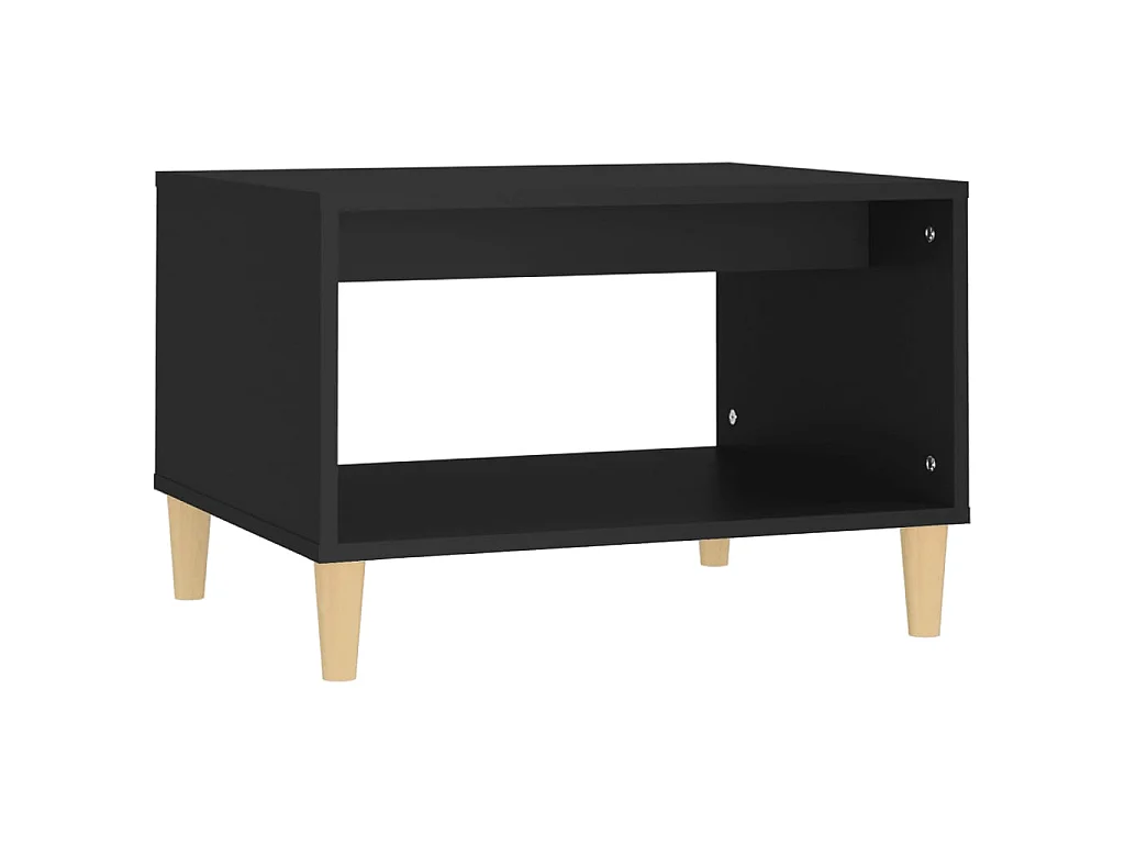 Table basse Noir 60x50x40 cm Bois d'ingénierie OFR22538 BonneVie Meuble