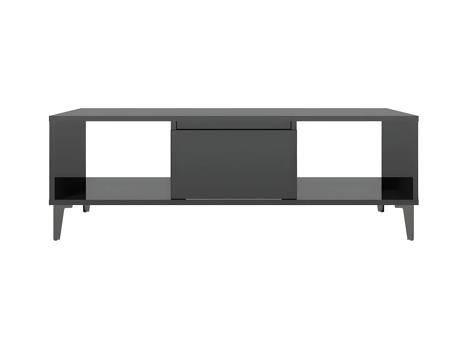 Mesa de centro derivados de madeira preto brilhante PT249859