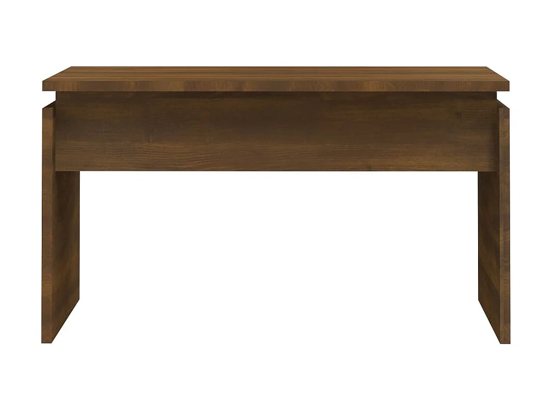 Mesa de centro madera contrachapada roble marrón 68x50x38 cm ES32045