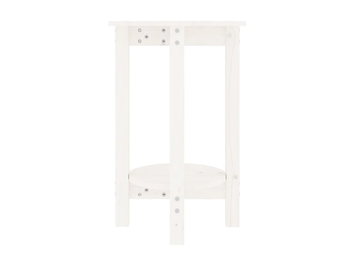 Table basse Blanc Ø 40x60 cm Bois massif de pin OFR14882 BonneVie Meuble