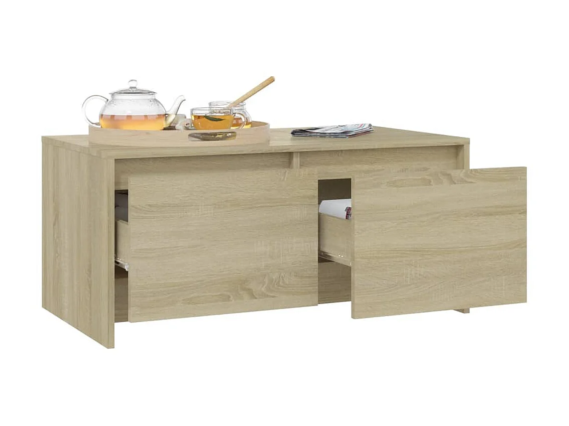 Table basse Chêne Sonoma 90x50x41,5 cm Aggloméré OFR51486 BonneVie Meuble