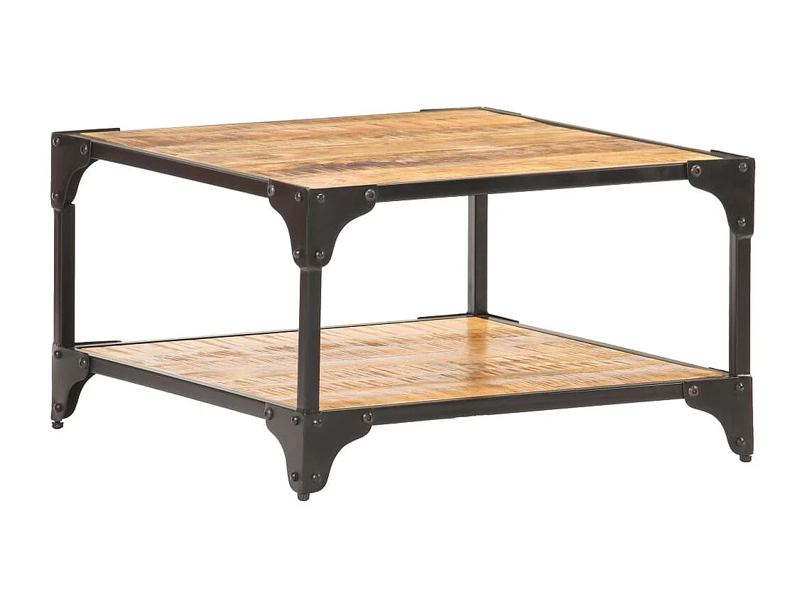 Table basse 60x60x35 cm Bois de manguier massif OFR96430 BonneVie Meuble