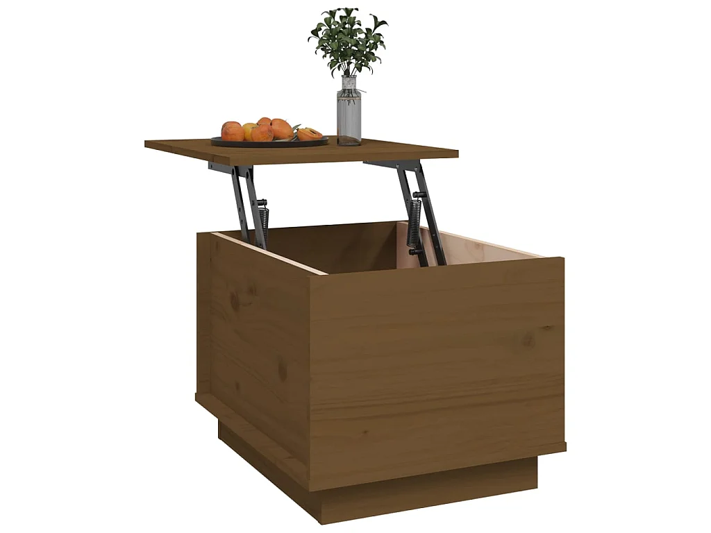 Salontafel 40x50x35 cm massief grenenhout honingbruin NL91850