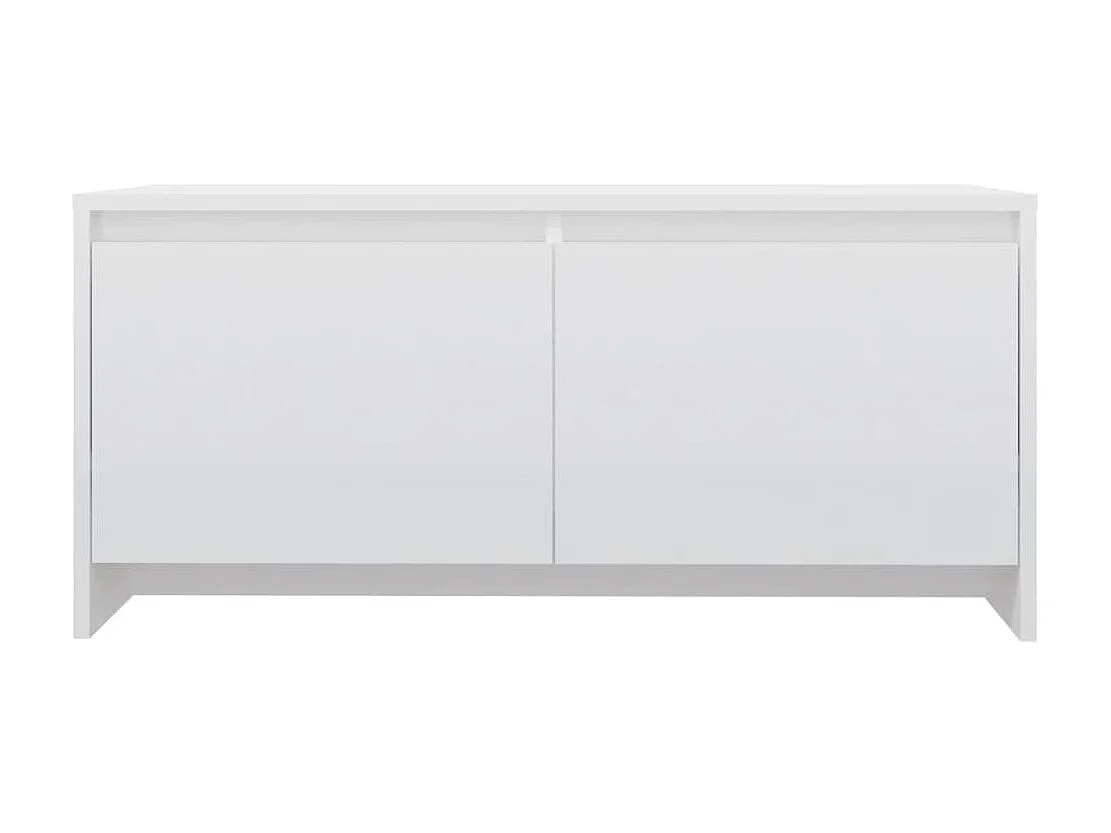 Table basse Blanc brillant 90x50x41,5 cm Aggloméré OFR15816 BonneVie Meuble