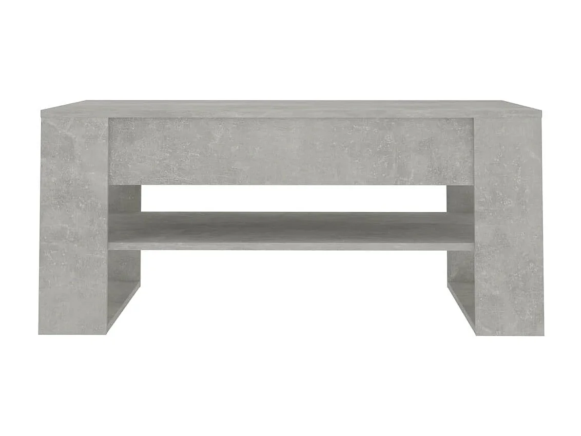 Table basse Gris béton 102x55x45 cm Bois d'ingénierie OFR20733 BonneVie Meuble