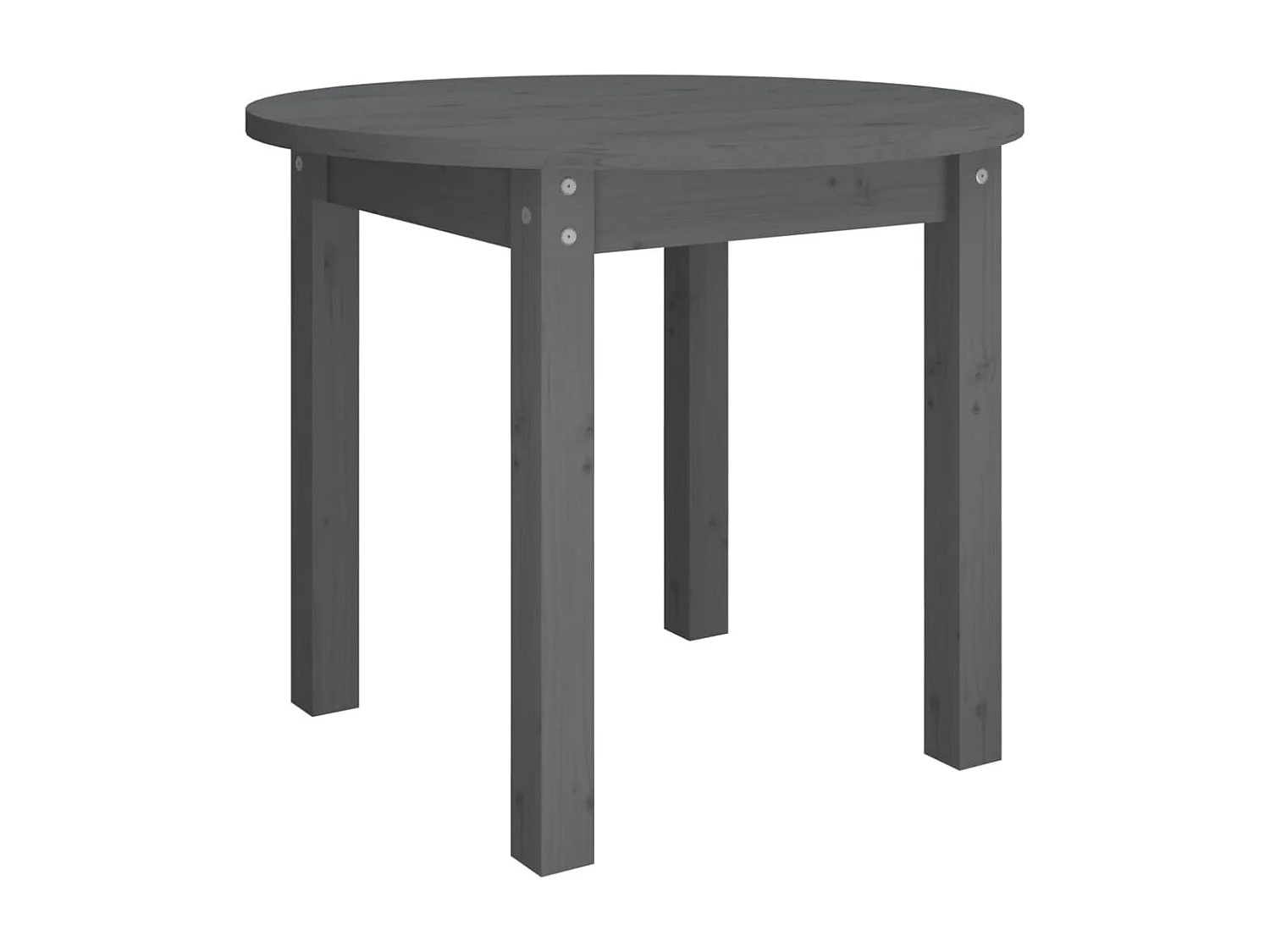 Table basse Gris Ø 55x45 cm Bois massif de pin OFR30880 BonneVie Meuble