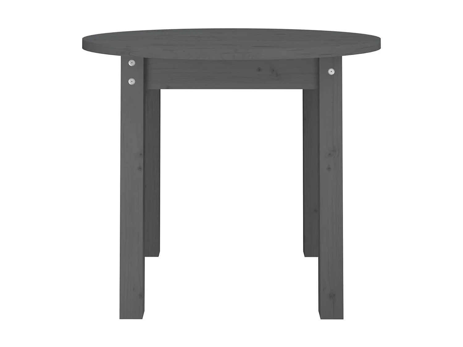 Table basse Gris Ø 55x45 cm Bois massif de pin OFR30880 BonneVie Meuble