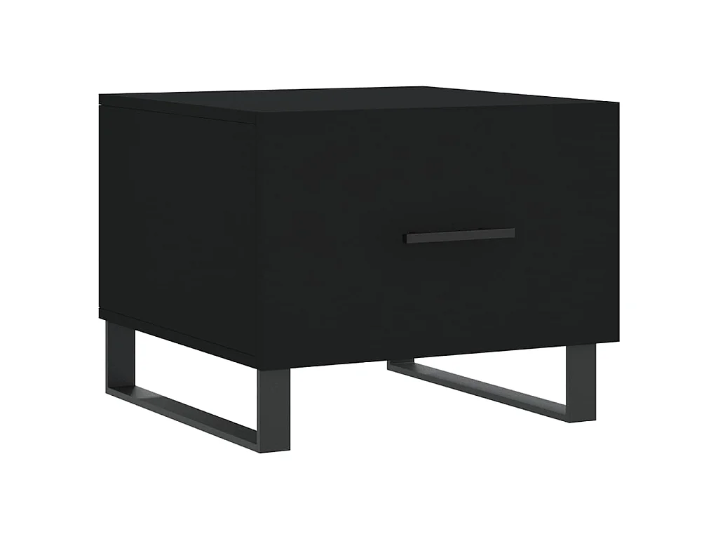 Table basse Noir 50x50x40 cm Bois d'ingénierie OFR40792 BonneVie Meuble