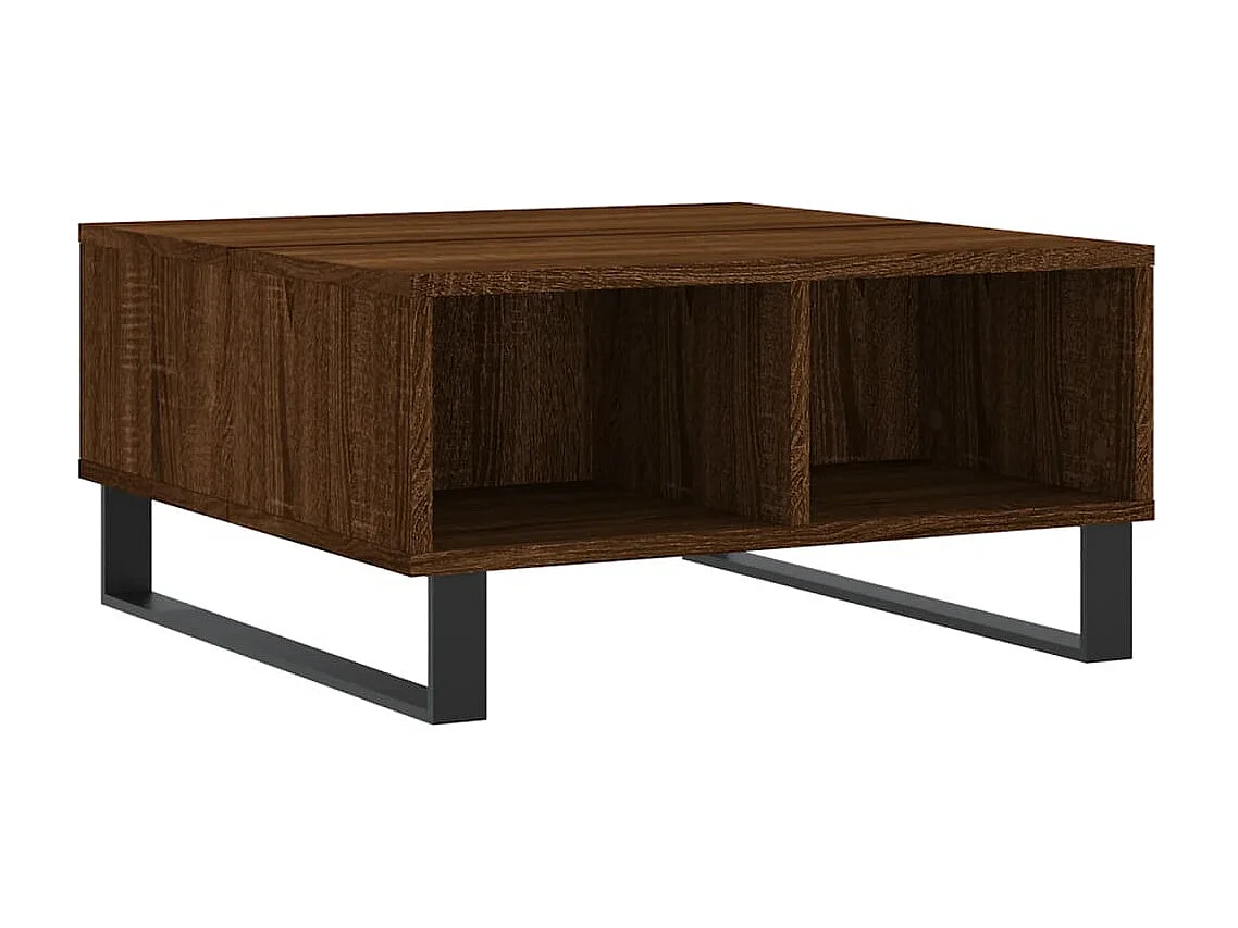 Mesa de centro madera de ingeniería roble marrón 60x60x30 cm ES99805