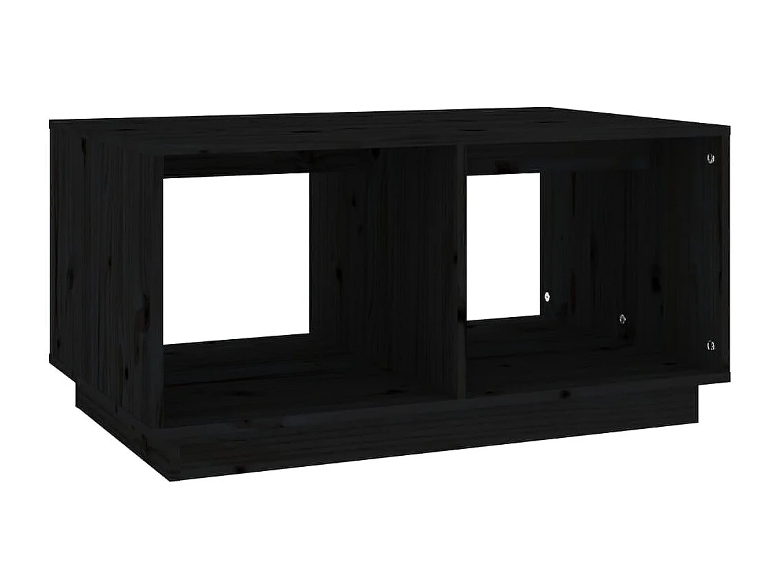 Mesa de centro 80x50x40 cm madeira de pinho maciça preto PT233258