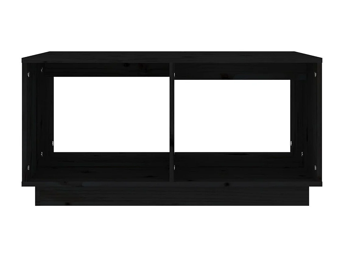 Mesa de centro 80x50x40 cm madeira de pinho maciça preto PT233258